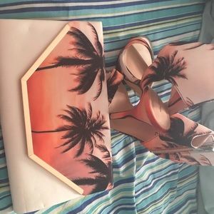 Sandals and clutch